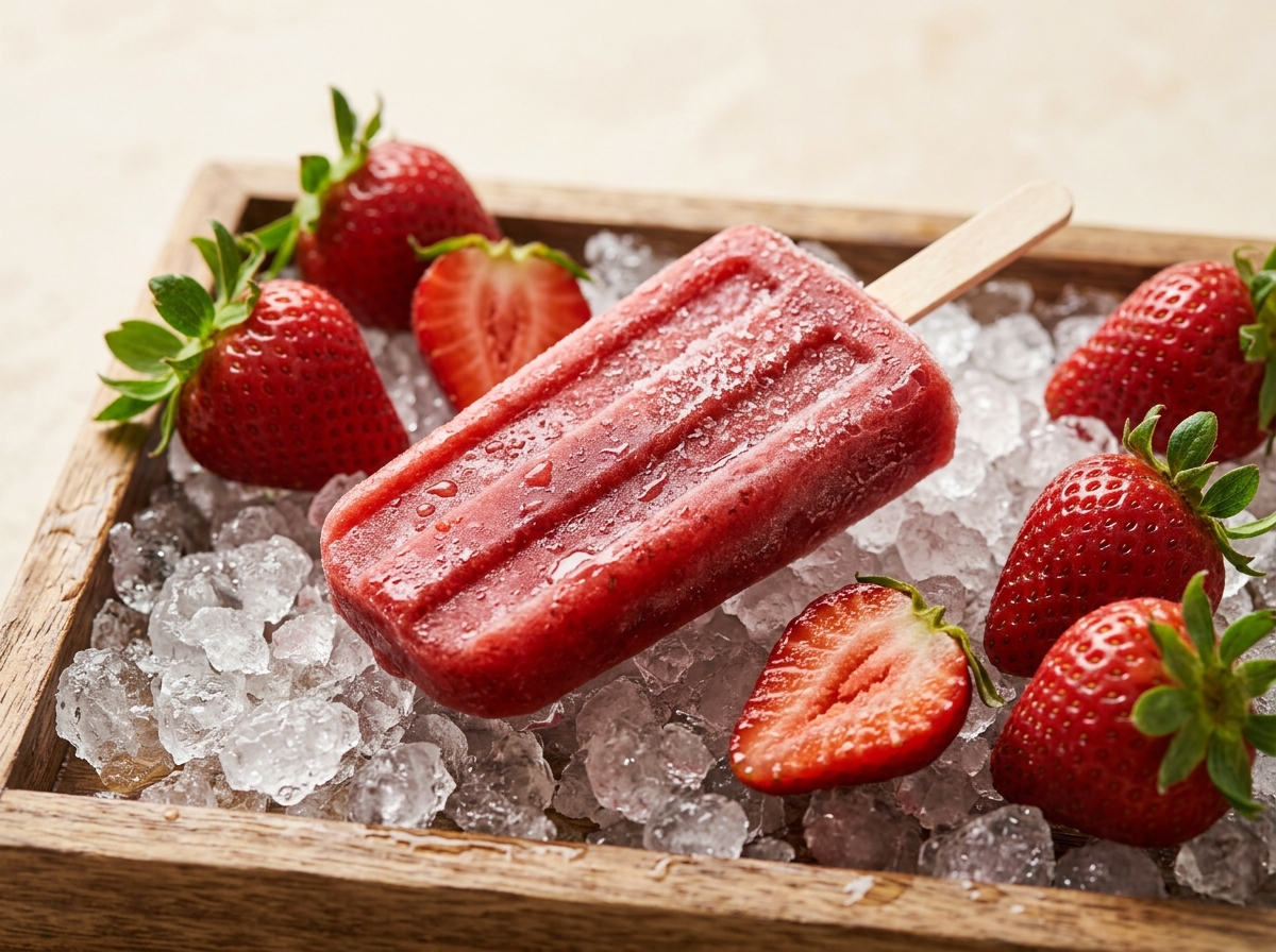 Laal Lazzat Strawberry Real Fruit Popsicle